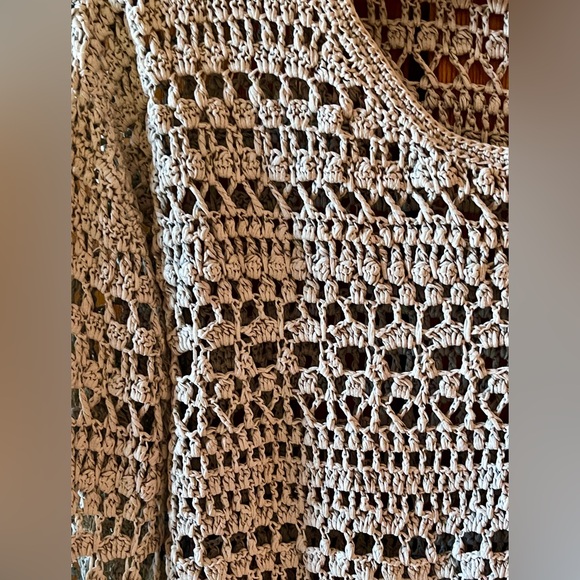 Theory Sweaters - Theory Women's Cotton Open Crochet Pullover Sweater—pearl grey/opal blue
